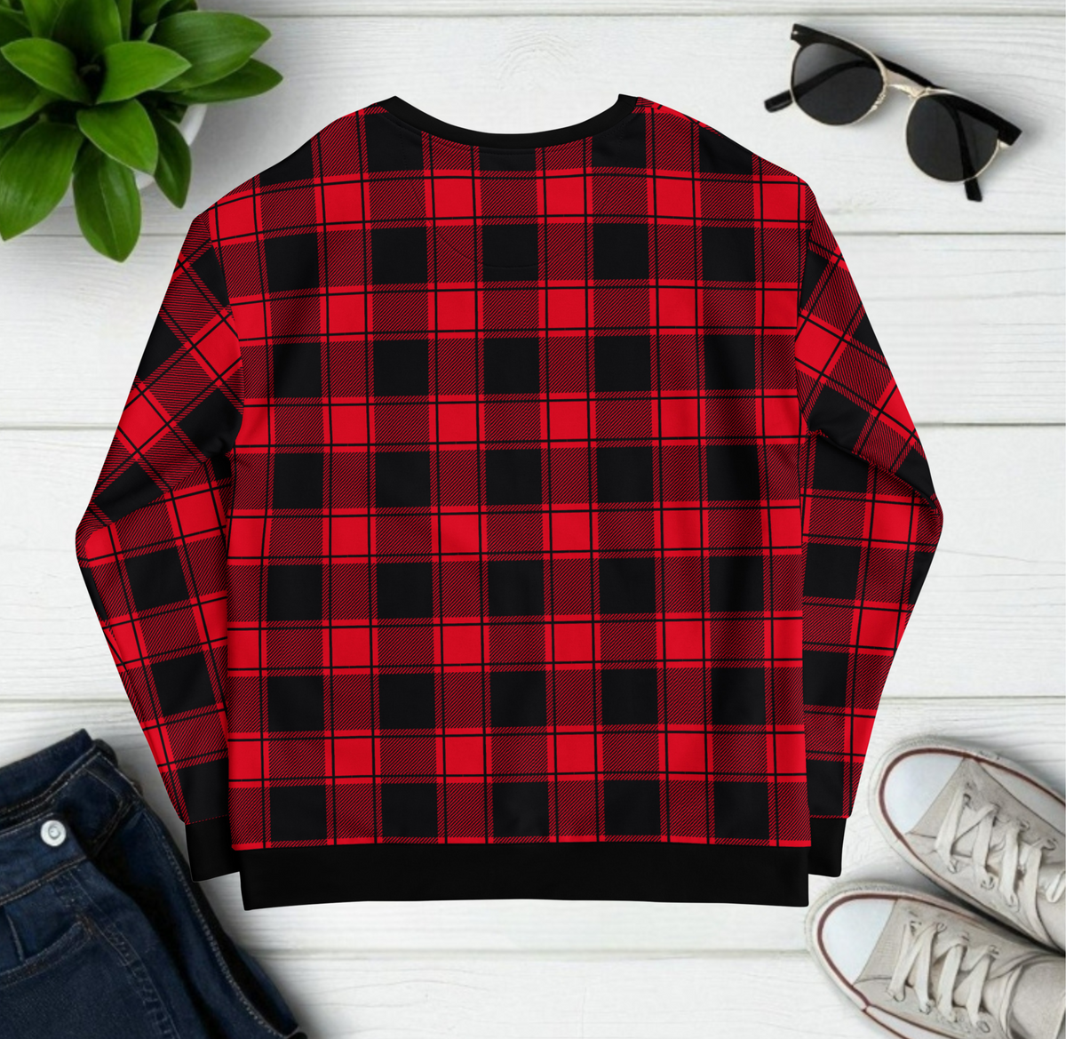 Checkered Unisex Sweatshirt