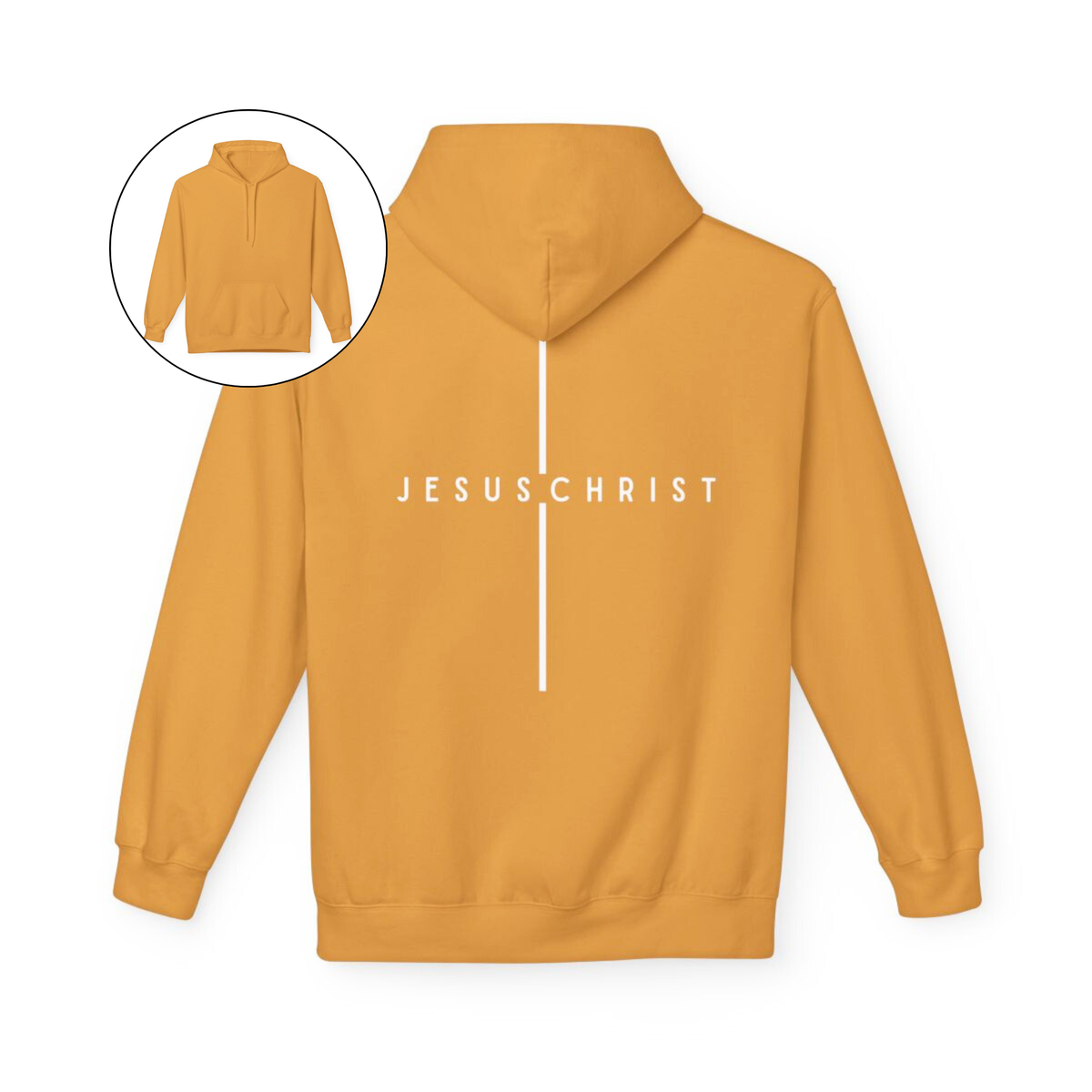 Jesus Christ Minimalist Cross Hoodie