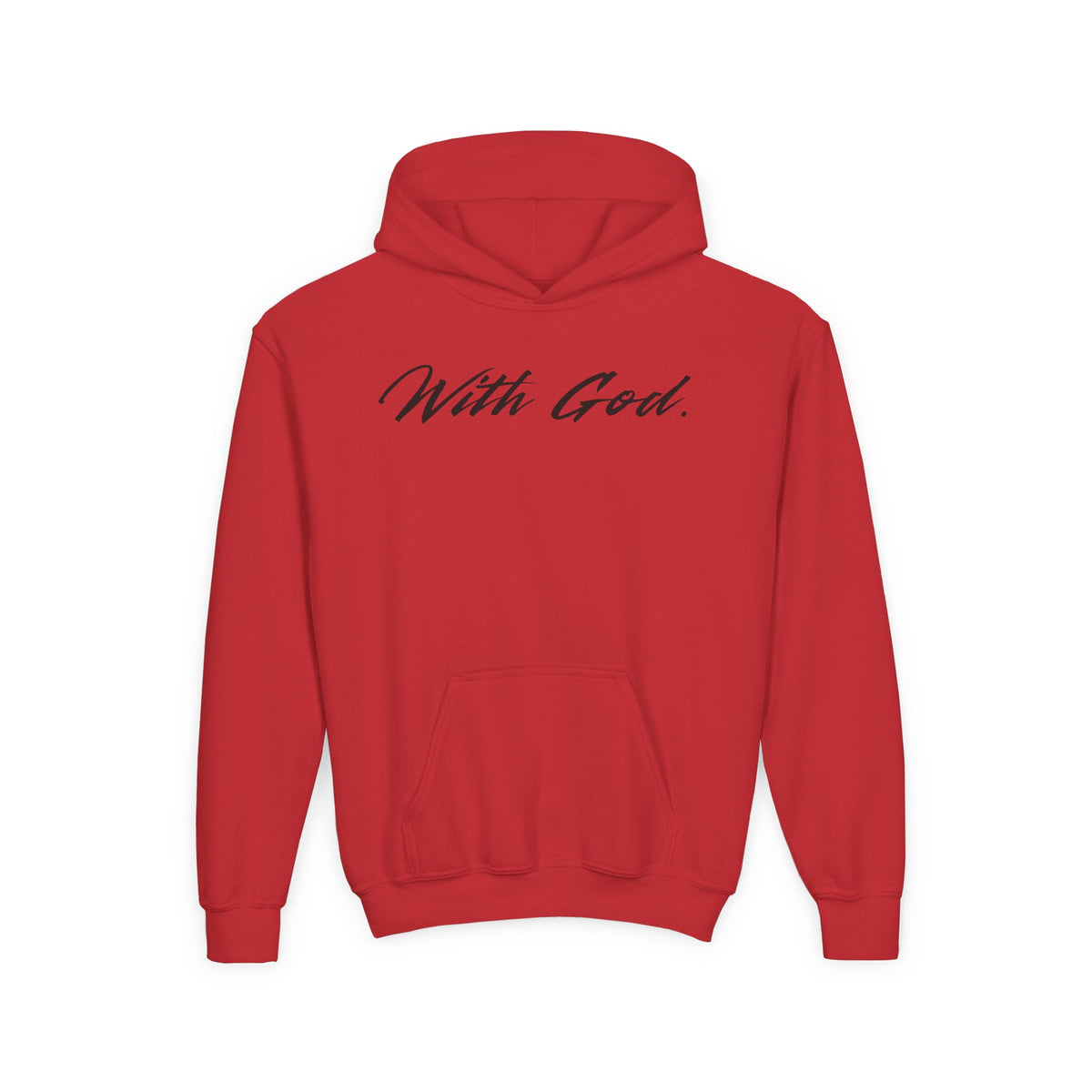 With God. Youth Christian Hoodie