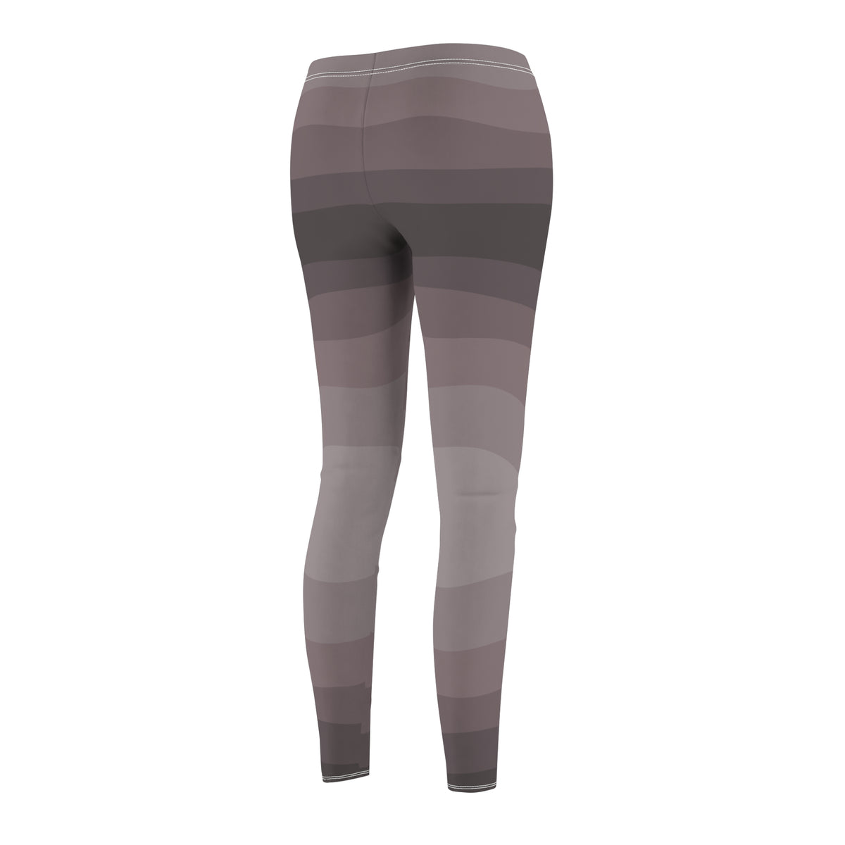 Women's Abstract Grey Wave Leggings