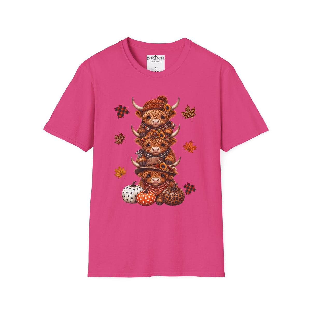Autumn Highland Cow Stack T-Shirt