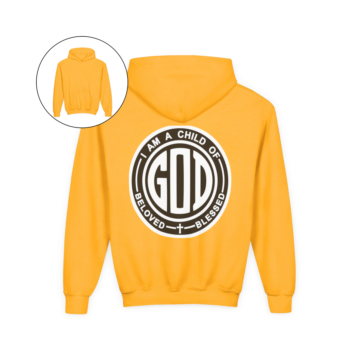I Am a Child of God Faith Youth Hoodie