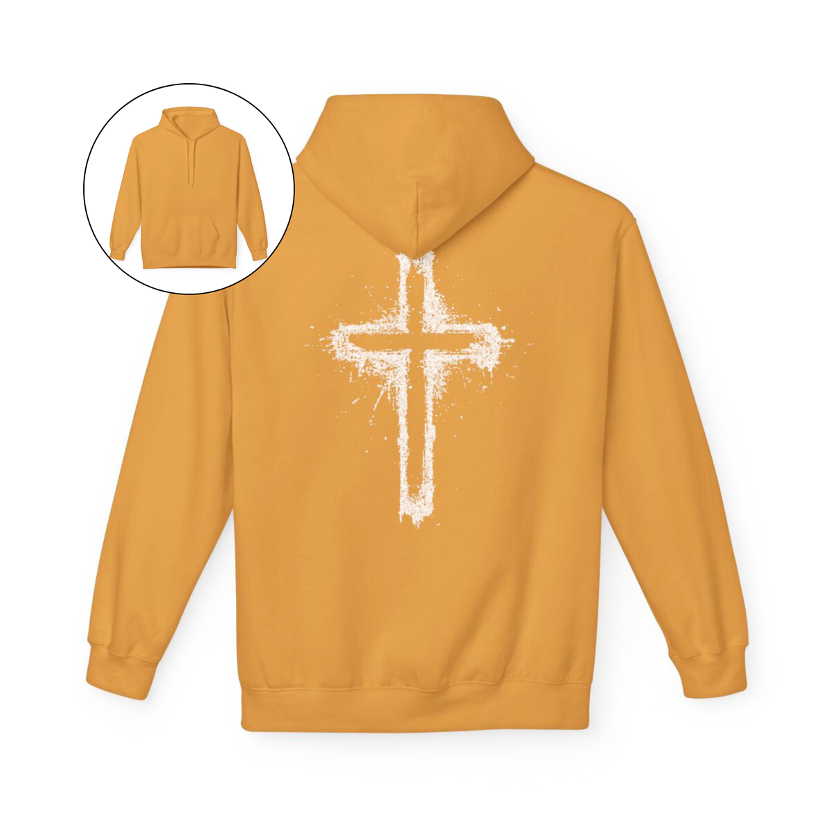 Spray Painted Jesus Cross Hoodie