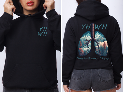 Every Breath Speaks HIS Name Christian Hoodie