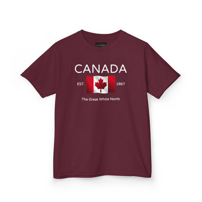 Canada The Great White North Est 1867 Youth T-Shirt