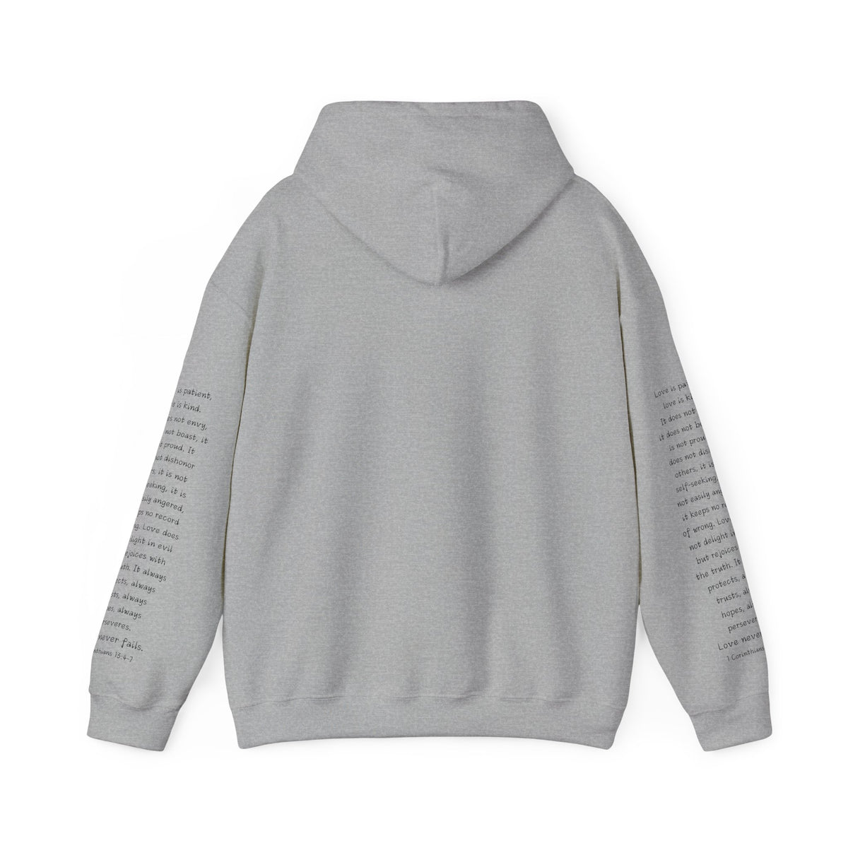 Love Like Jesus Hoodie — Christian Faith Pullover with Scripture Sleeve Text