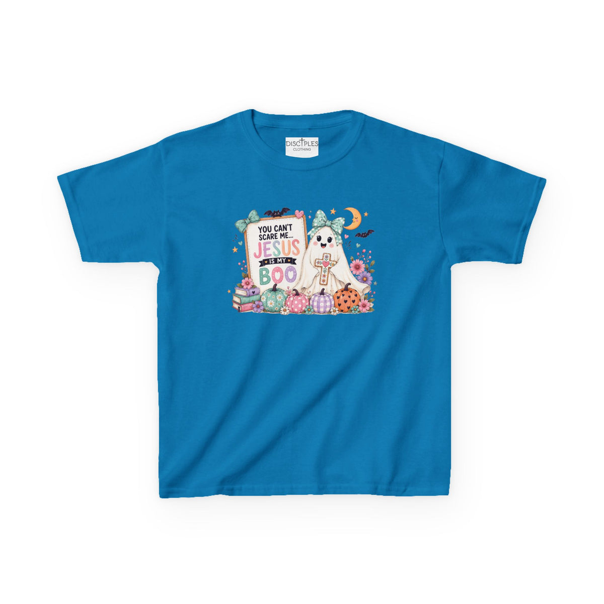 Ghost Halloween Shirt “You Can’t Scare Me, Jesus Is My Boo” Kids T-Shirt