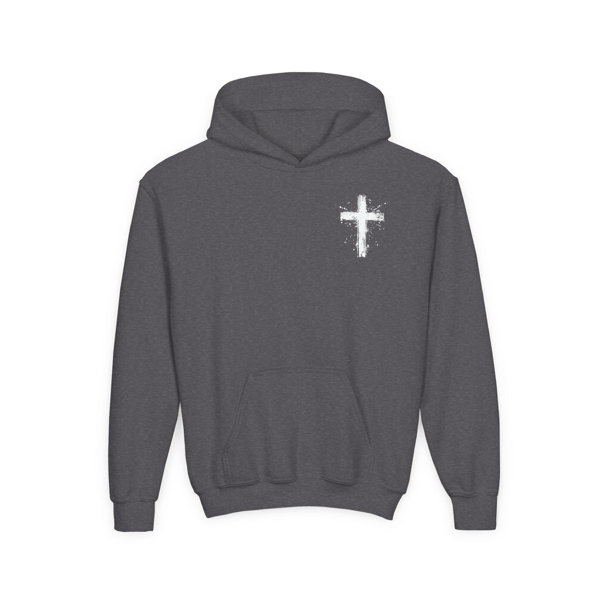 Spray Painted Jesus Cross Youth Hoodie