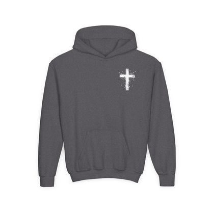Spray Painted Jesus Cross Youth Hoodie