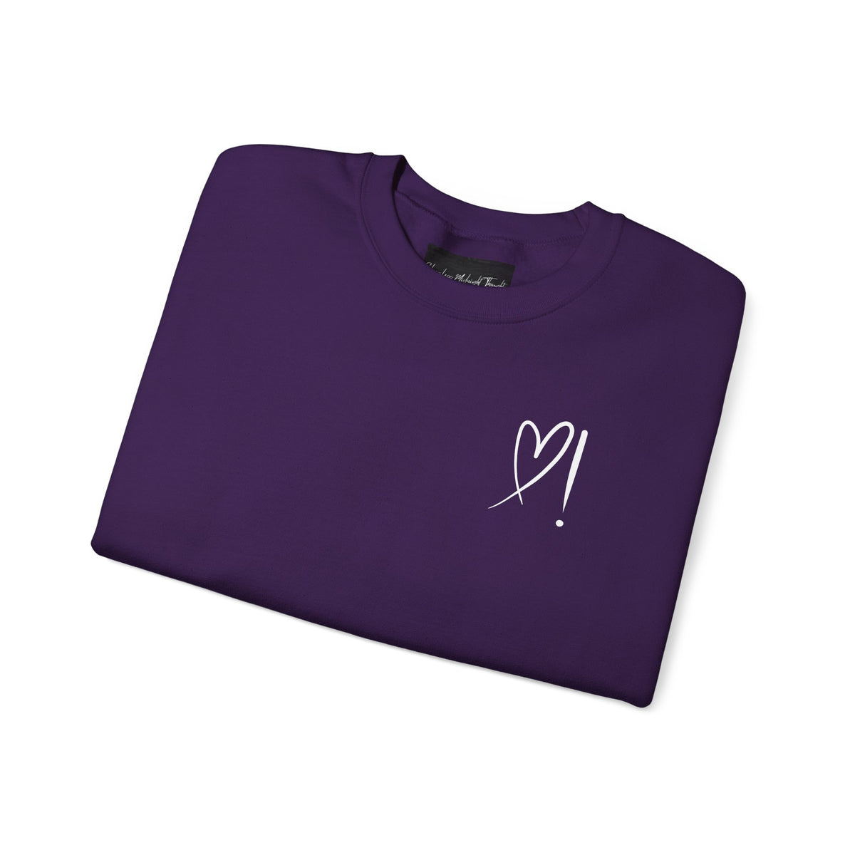 Heart Doodle Crewneck Sweatshirt – Minimal Pocket Heart Graphic