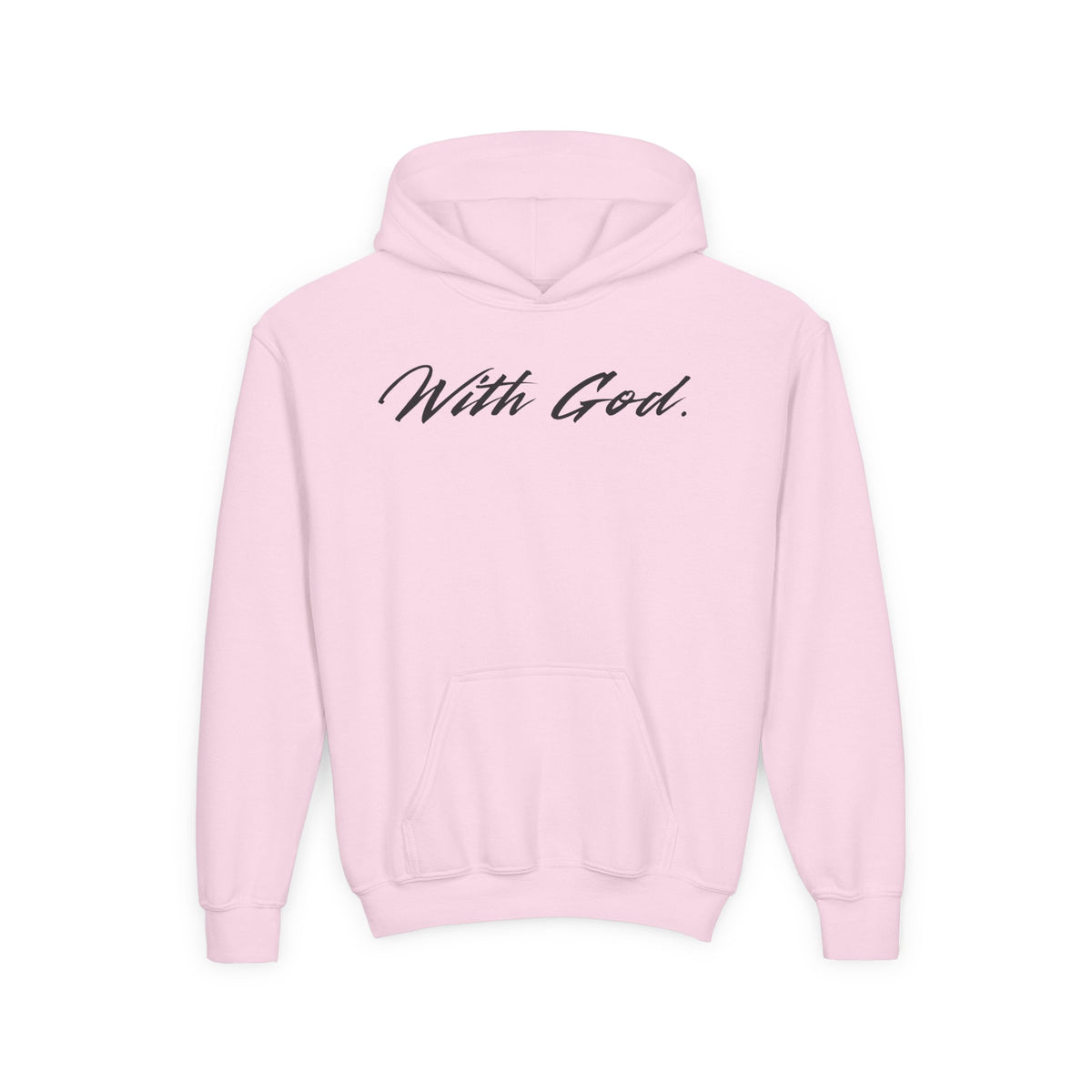 With God. Youth Christian Hoodie
