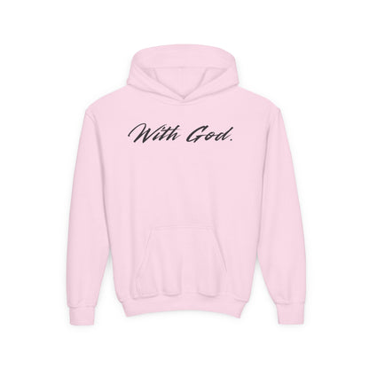 With God. Youth Christian Hoodie