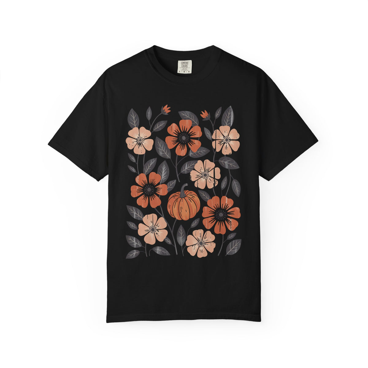Autumn Pumpkin Floral T-Shirt