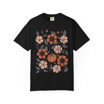 Autumn Pumpkin Floral T-Shirt