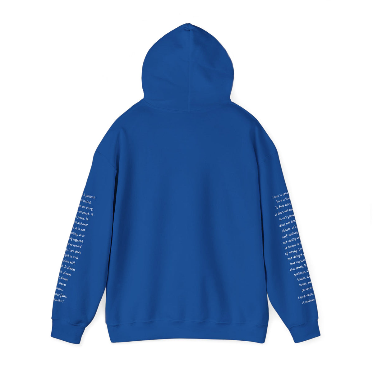 Love Like Jesus Hoodie — Christian Faith Pullover with Scripture Sleeve Text