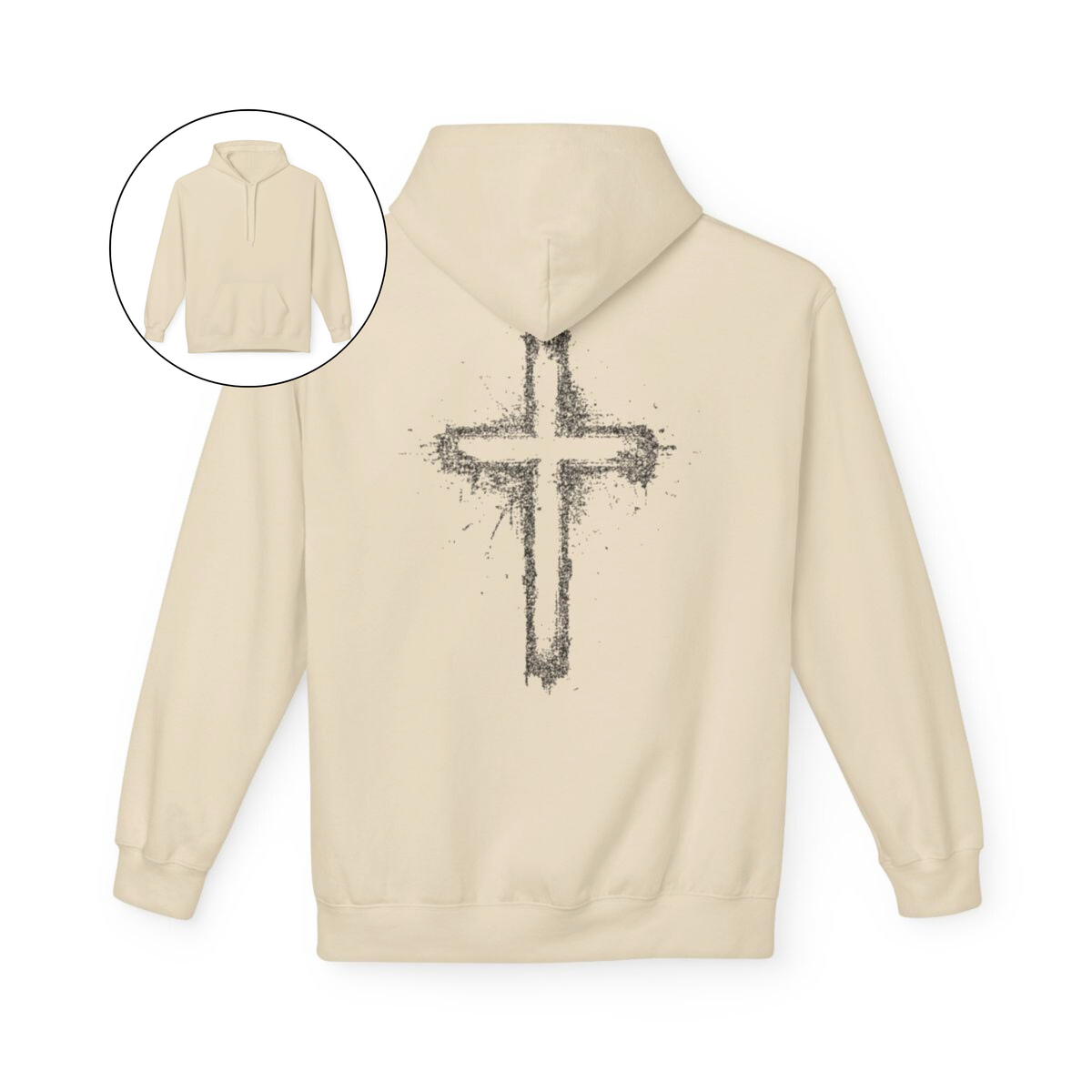 Spray Painted Jesus Cross Hoodie