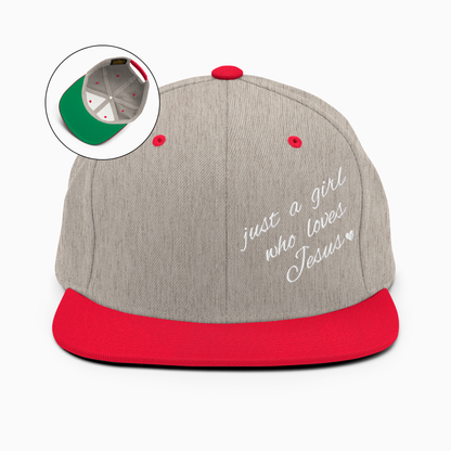 Just A Girl Who Loves Jesus Snapback Hat