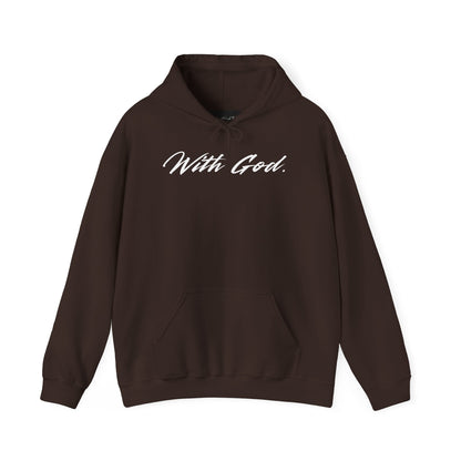 With God Hoodie — Faith Script Pullover Sweatshirt