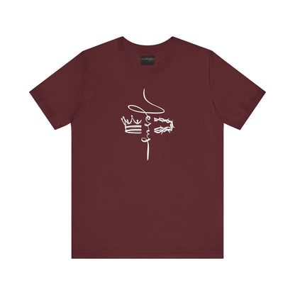 Minimalist Crown Lion T‑Shirt — Elegant Line Art Tee for Men & Women