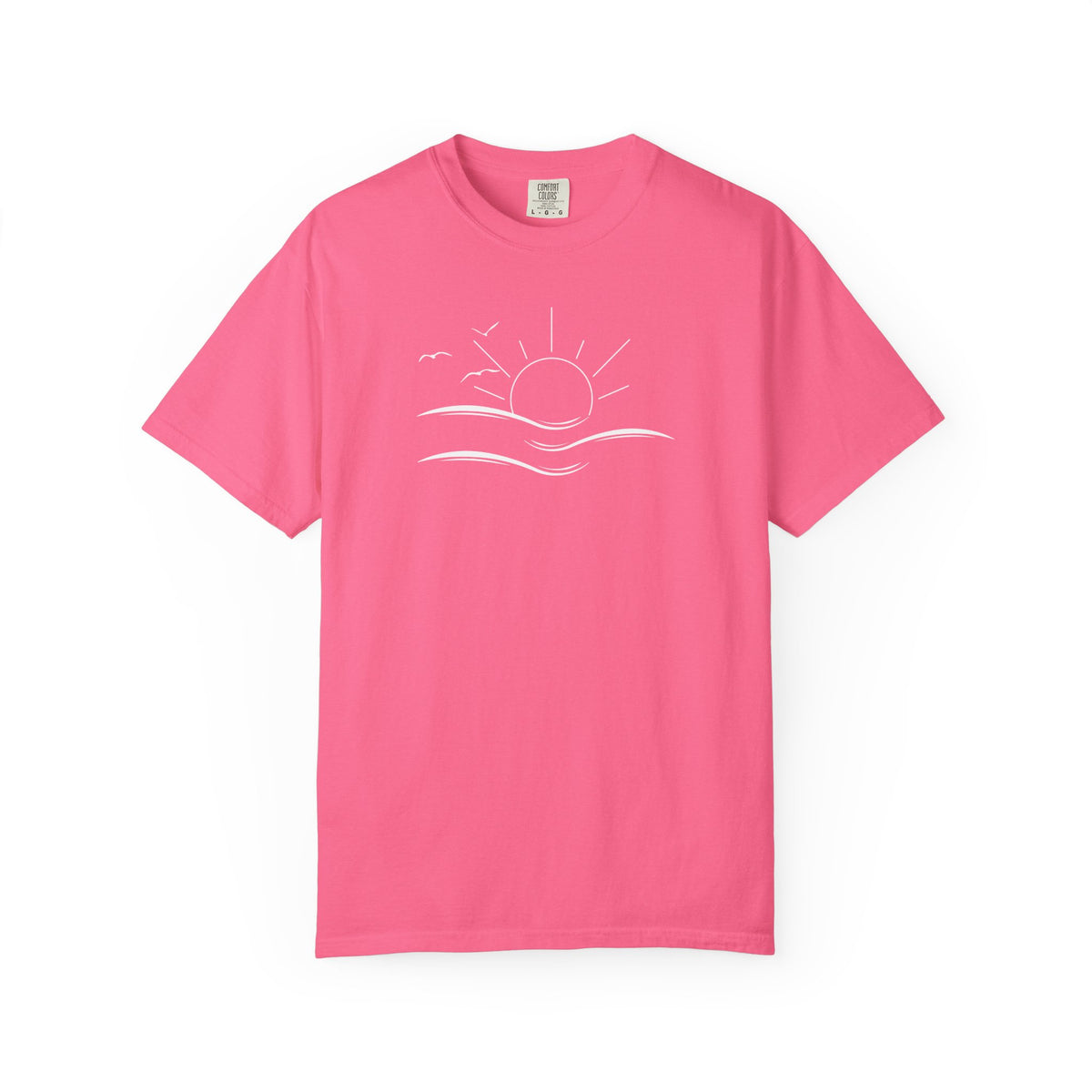 Minimal Sun & Waves Graphic T-Shirt