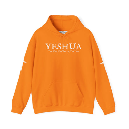 Yeshua The Way, The Truth, The Life Christian Pullover with Sleeve Crosses