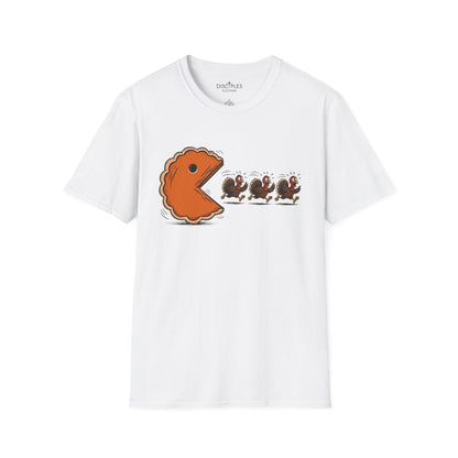 Pumpkin Pie Pac-Man Chasing A Turkey T-Shirt