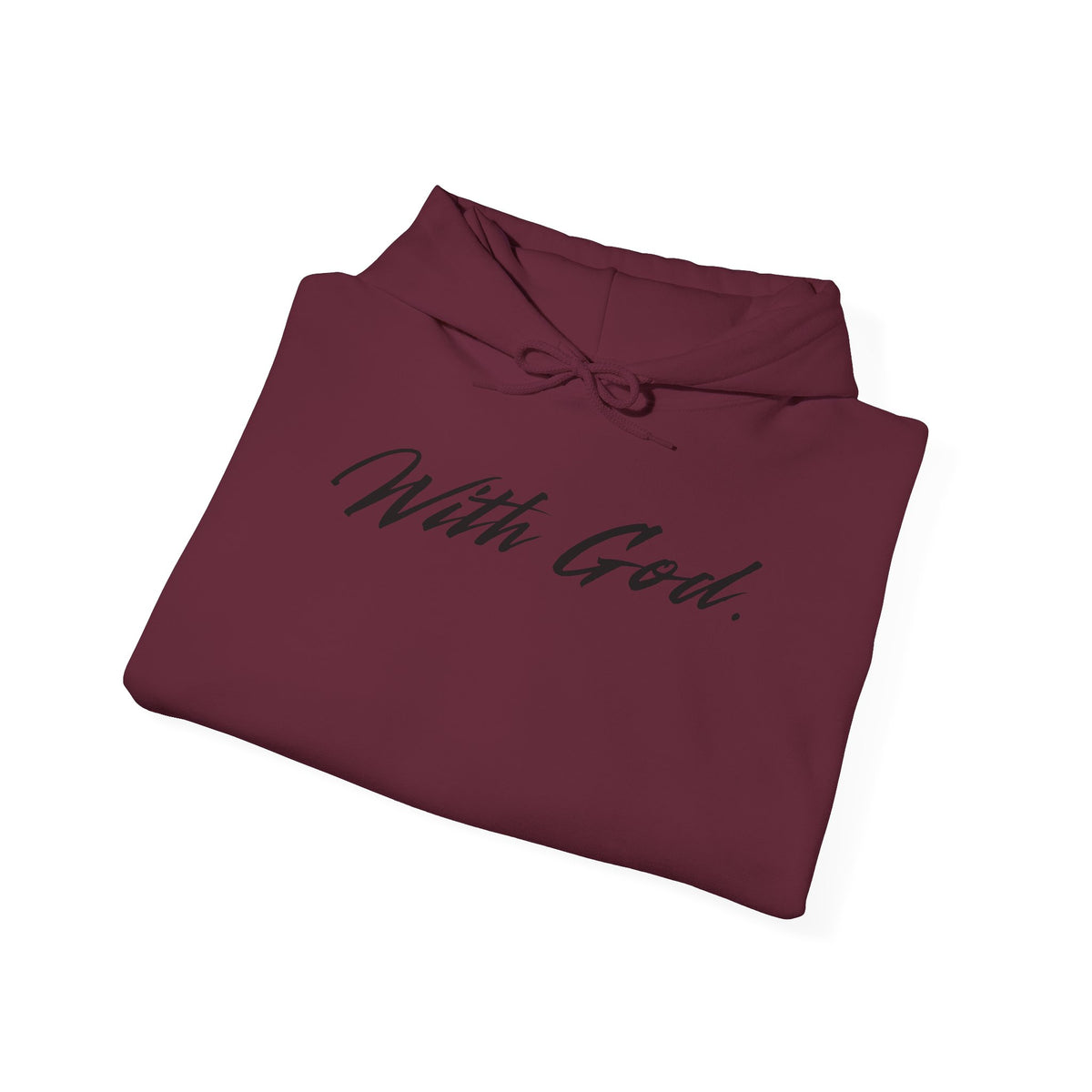 With God Hoodie — Faith Script Pullover Sweatshirt