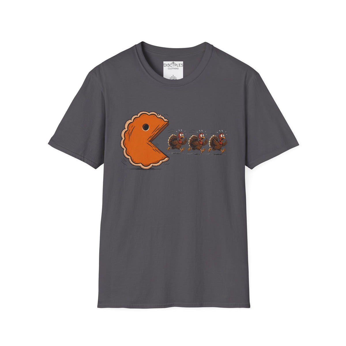 Pumpkin Pie Pac-Man Chasing A Turkey T-Shirt
