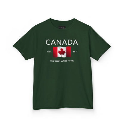 Canada The Great White North Est 1867 Youth T-Shirt