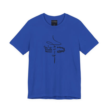 Minimalist Crown Lion T‑Shirt — Elegant Line Art Tee for Men & Women