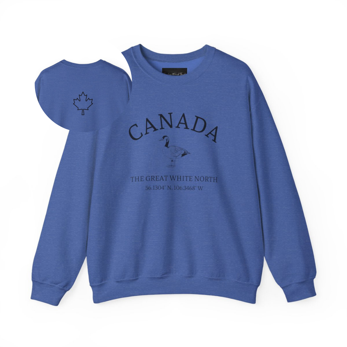 Canada The Great White North Goose & Maple Leaf Crewneck Sweatshirt