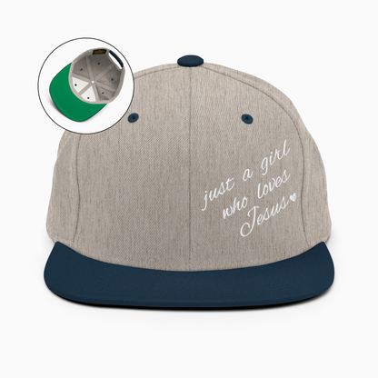 Just A Girl Who Loves Jesus Snapback Hat