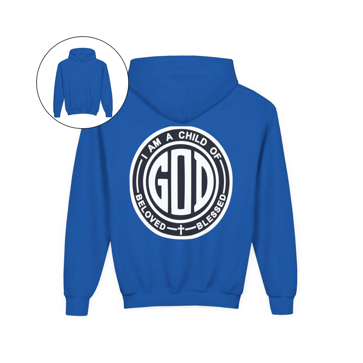 I Am a Child of God Faith Youth Hoodie