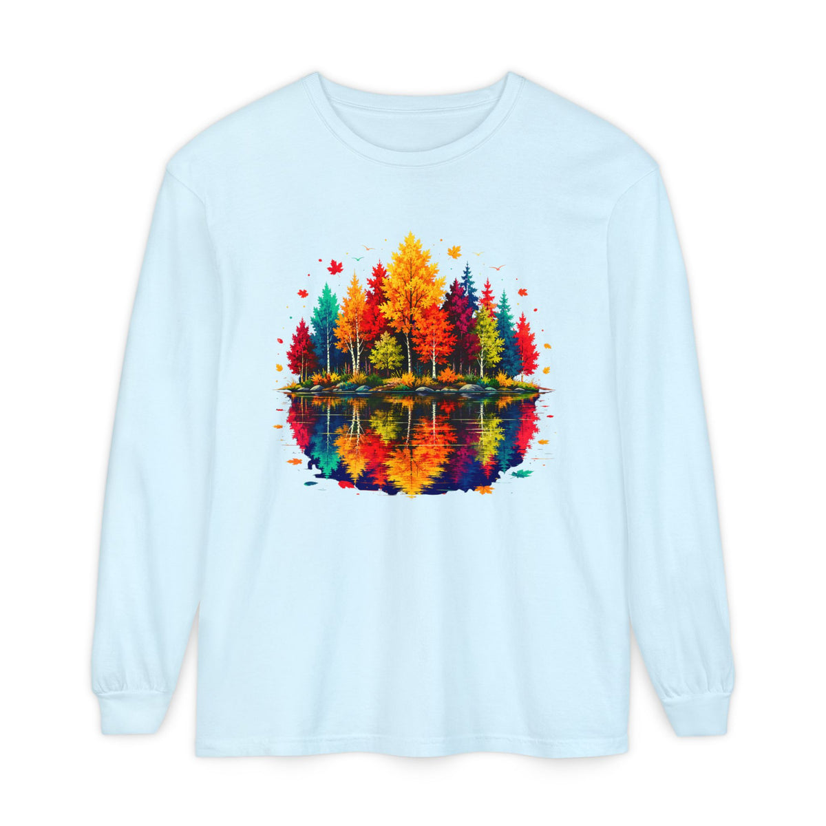 Autumn Lake Reflection Long Sleeve Tee