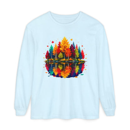 Autumn Lake Reflection Long Sleeve Tee