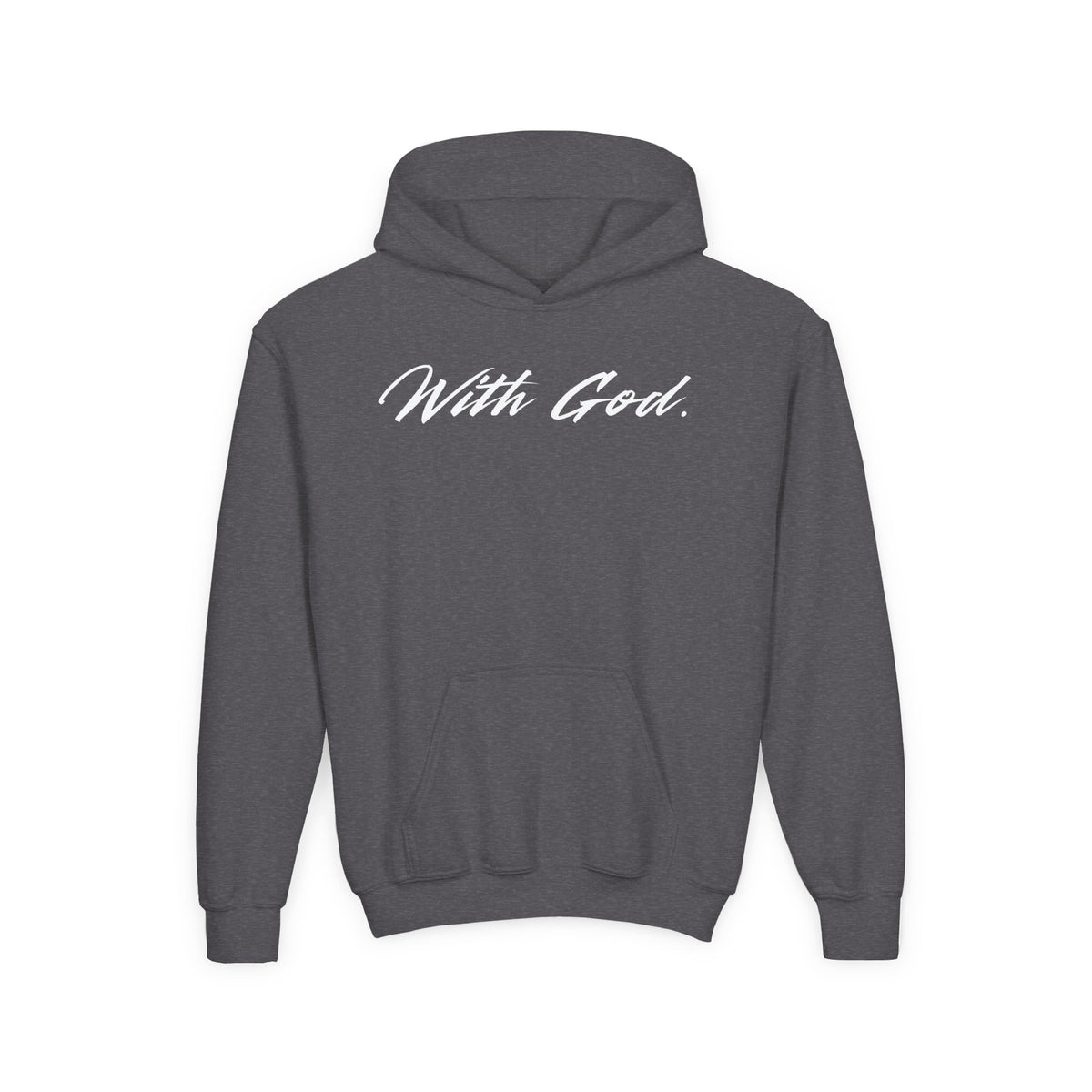 With God. Youth Christian Hoodie