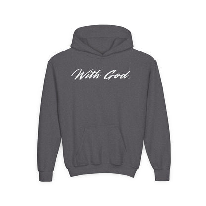 With God. Youth Christian Hoodie