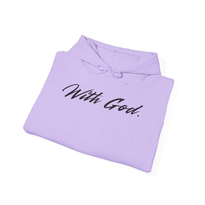 With God Hoodie — Faith Script Pullover Sweatshirt