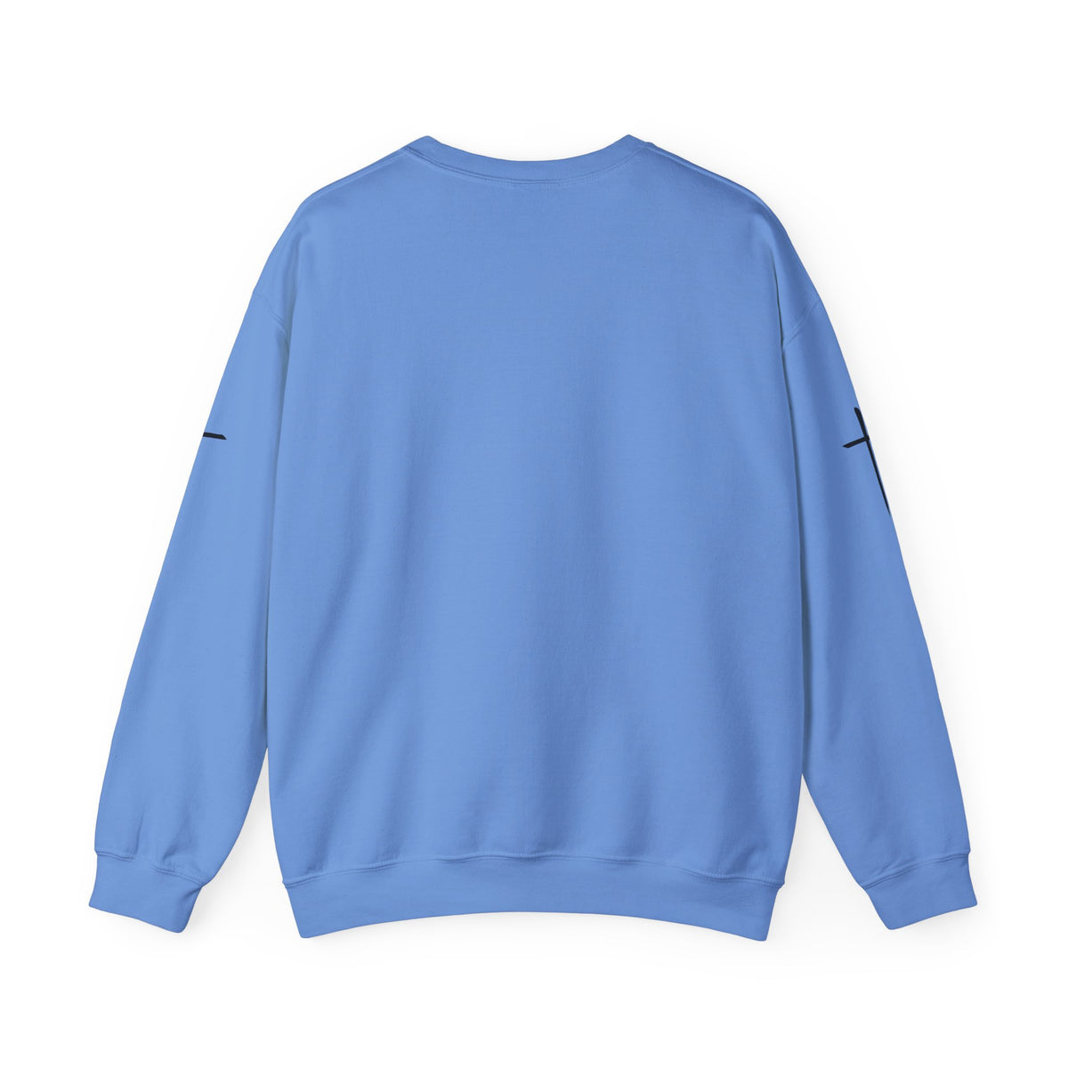 Crewneck Sweatshirt — Minimal Cross Sleeve Design