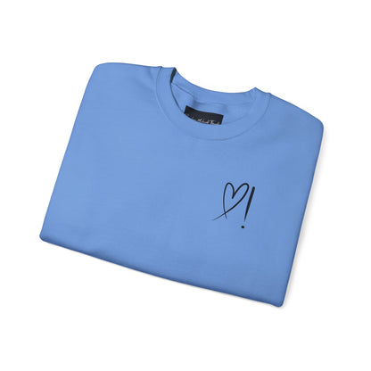 Heart Doodle Crewneck Sweatshirt – Minimal Pocket Heart Graphic