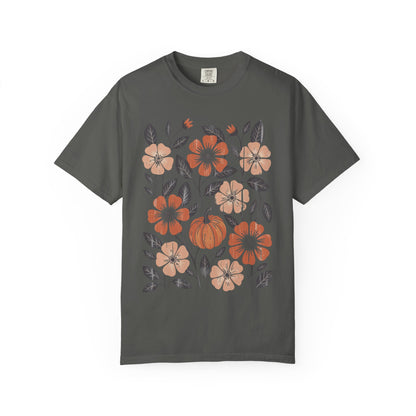 Autumn Pumpkin Floral T-Shirt