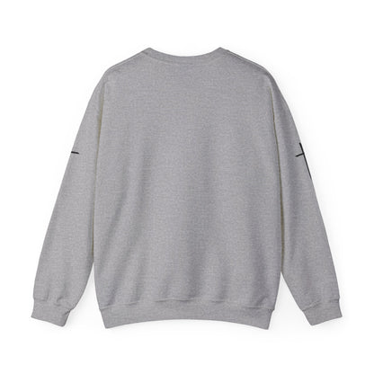 Crewneck Sweatshirt — Minimal Cross Sleeve Design