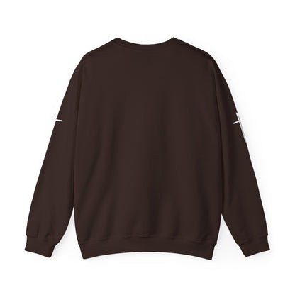 Crewneck Sweatshirt — Minimal Cross Sleeve Design