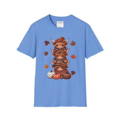 Autumn Highland Cow Stack T-Shirt