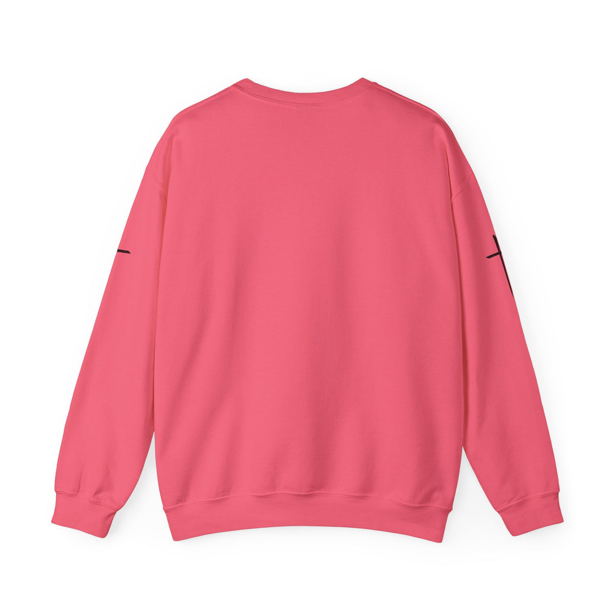 Crewneck Sweatshirt — Minimal Cross Sleeve Design