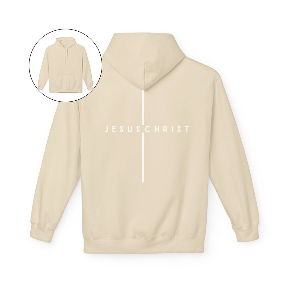 Jesus Christ Minimalist Cross Hoodie