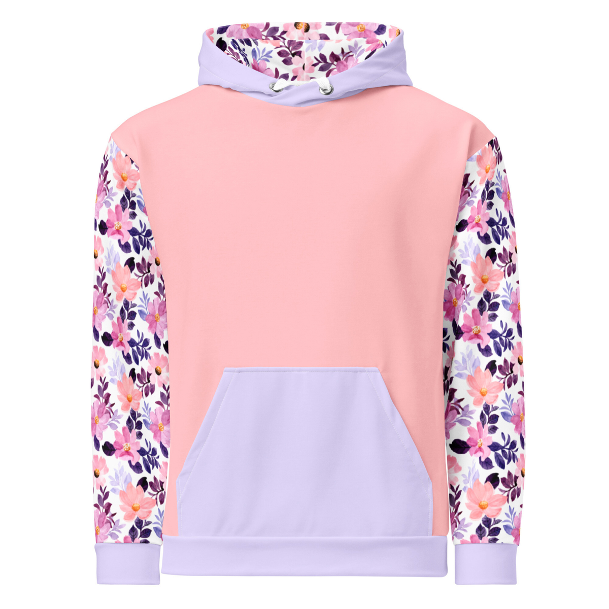 Pink Floral Unisex Hoodie