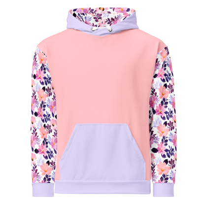 Pink Floral Unisex Hoodie