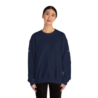 Crewneck Sweatshirt — Minimal Cross Sleeve Design