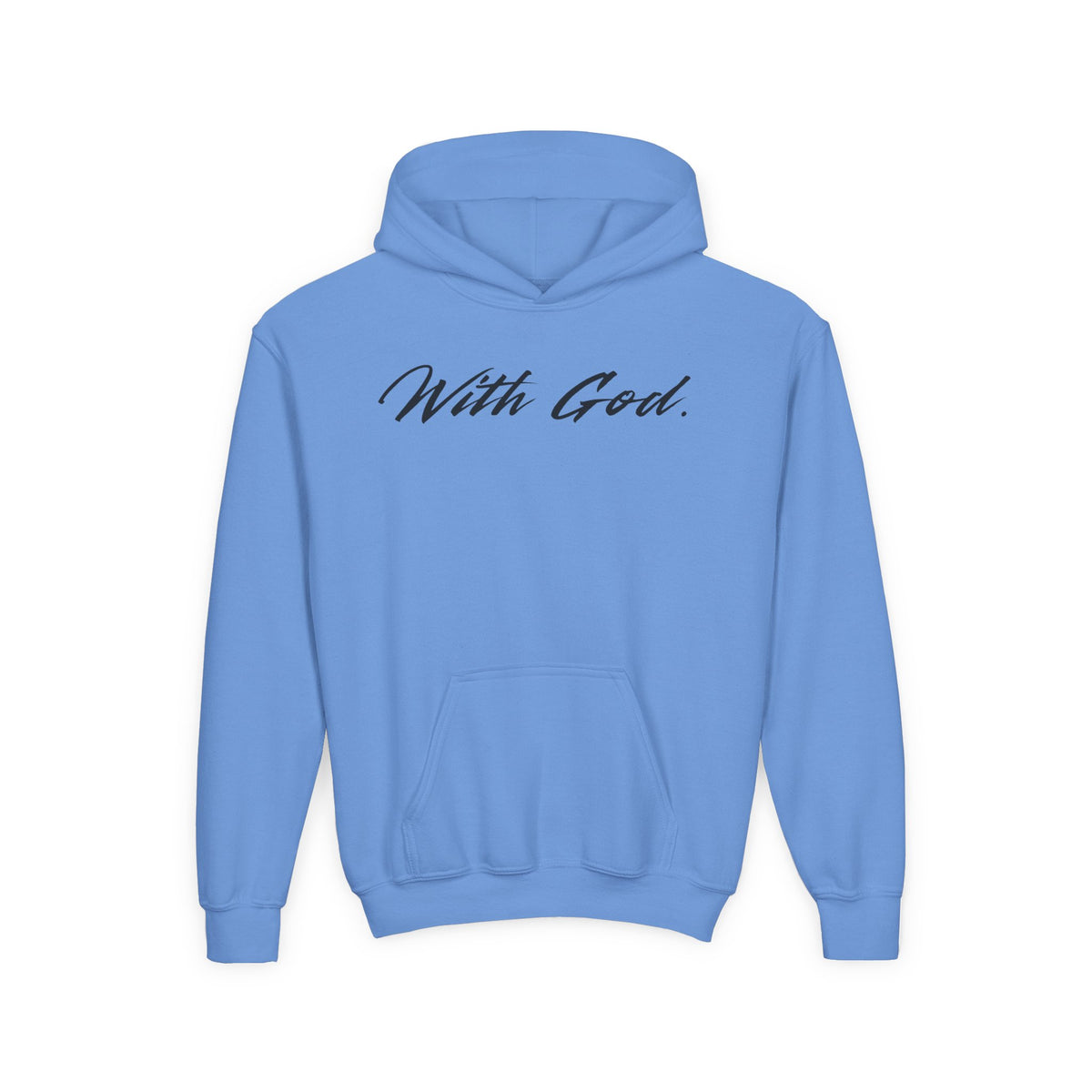 With God. Youth Christian Hoodie